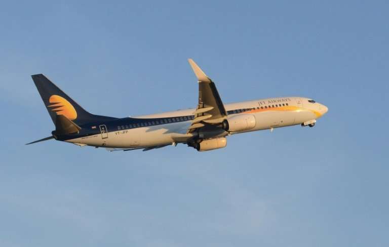 A Jet Airways Boeing 737 pictured in 2015: the airline has announced an order for 75 Boeing 737 MAX planes