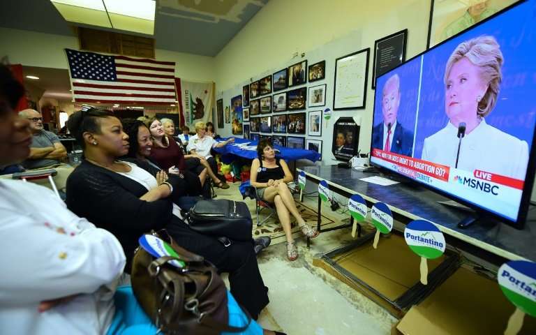 Americans gathered to watch the final presidential debate ahead of 2016 US election that Donald Trump went on to win