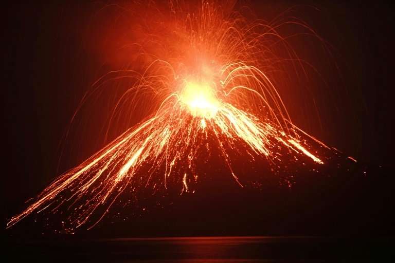 Anak Krakatau emerged from the ocean a half century after Krakatoa's deadly 1883 eruption