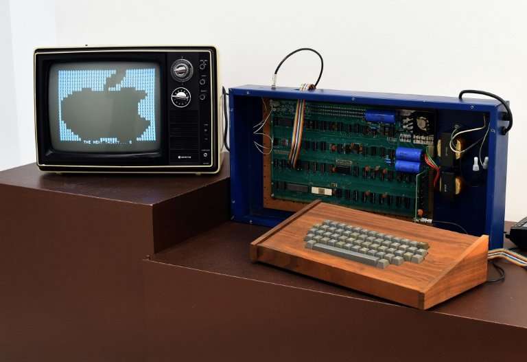 An Apple-1 personal computer, similar to the one seen here from a 2014 auction, was sold this week by a Boston-based auction hou