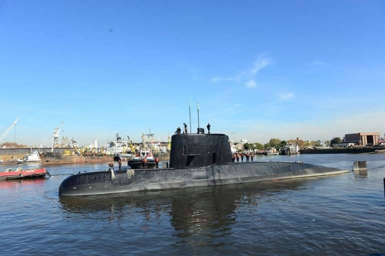 Argentine navy submarine ARA San Juan docked in Buenos Aires in 2014