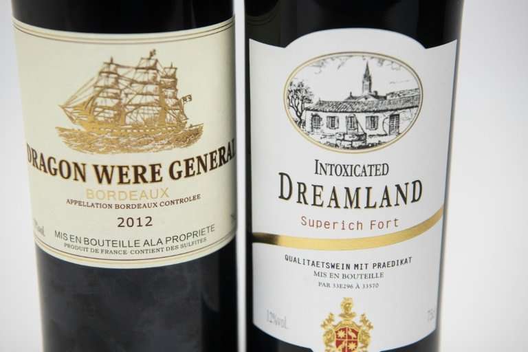 A selection of 'Bordeaux' wines with unusual names
