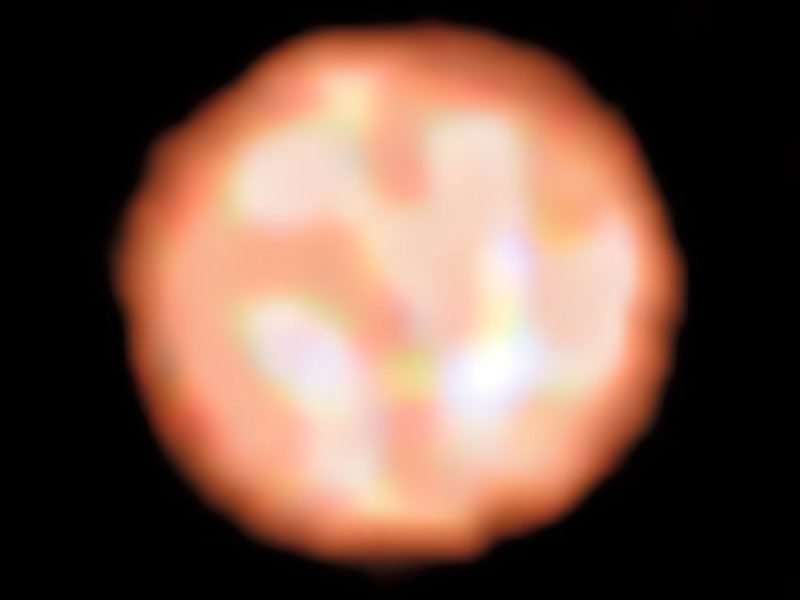 Astronomers produce first detailed images of surface of giant star