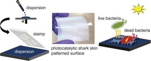 Attacking bacteria with shark skin-inspired surfaces