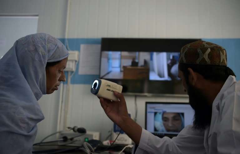 At the clinics in Khyber-Pakhtunkhwa, a nurse or paramedic examines the patient and sends all the information to the doctor, who