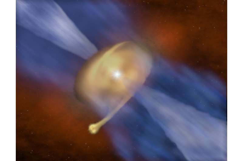 A young star caught forming like a planet