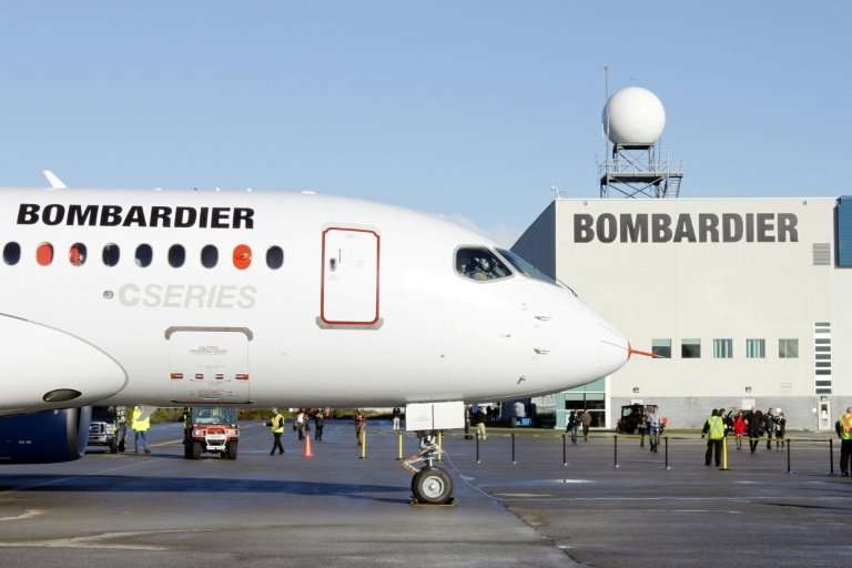 Bombardier has sold its stake in the C-Series aircraft, seen here in a 2013 picture, to Airbus but says it plans to keep produci