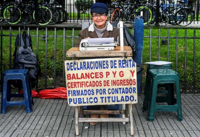 Candelaria Pinilla de Gomez, 63, has been working as a street clerk in Bogota for some 40 years