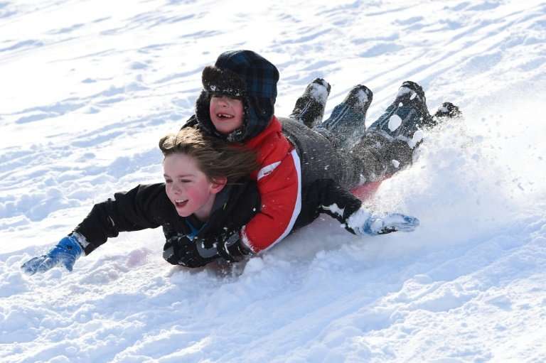 Children in Glasgow enjoyed the snow