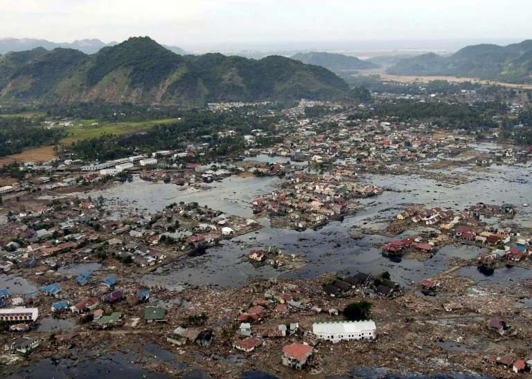 Coastal settlements can be ruined by tsunamis, as happened across a huge area of Asia after the December 2004 disaster, includin