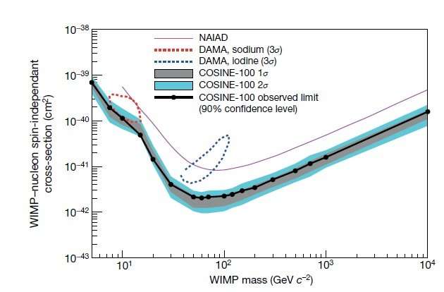 COSINE-100 experiment investigates dark matter mystery