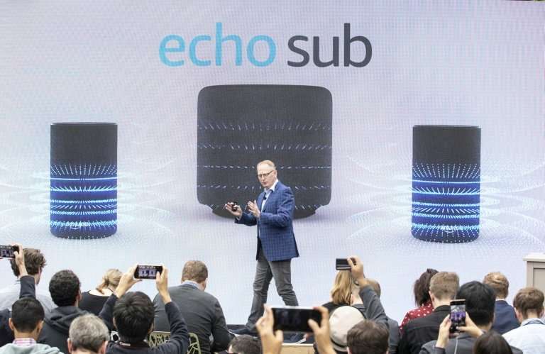 David Limp, Senior Vice President of Amazon Devices, introduces the &quot;Echo Sub&quot; speaker, one of more than 70 Alexa digi