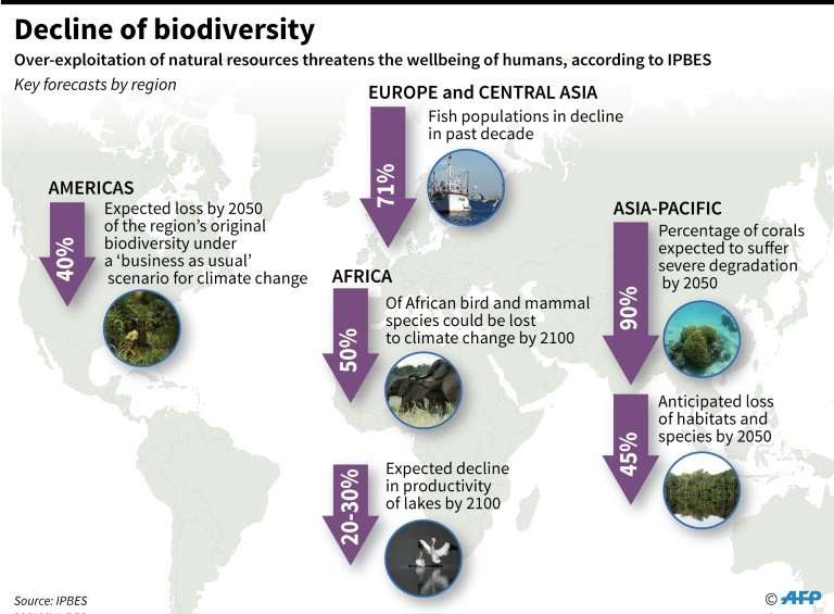 Decline of biodiversity