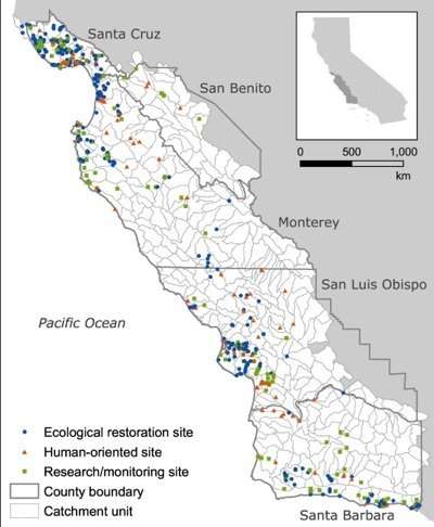 Disparities in coastal stream restoration in central California