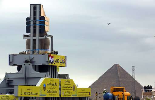 Egypt places colossus of Ramses II at new museum's entrance