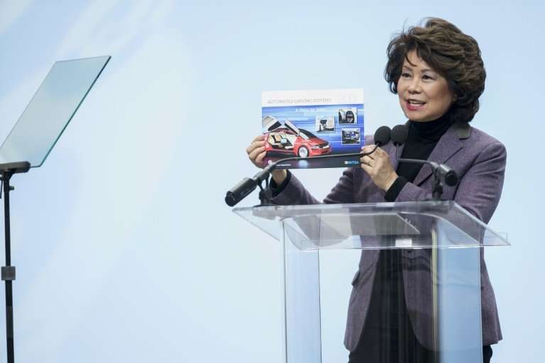 Elaine Chao, US Secretary of Transportation, highlights Trump tax cuts at 2018 North American International Auto Show Press Prev