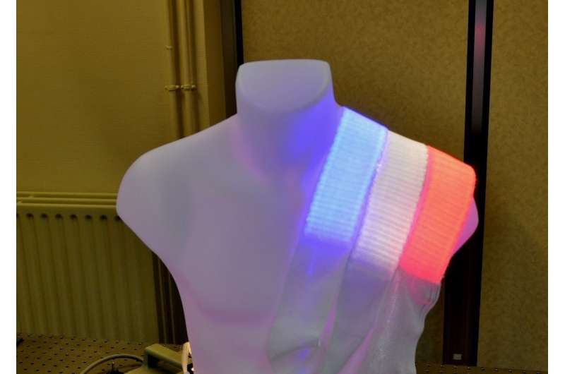 Fabric imbued with optical fibers helps fight skin diseases