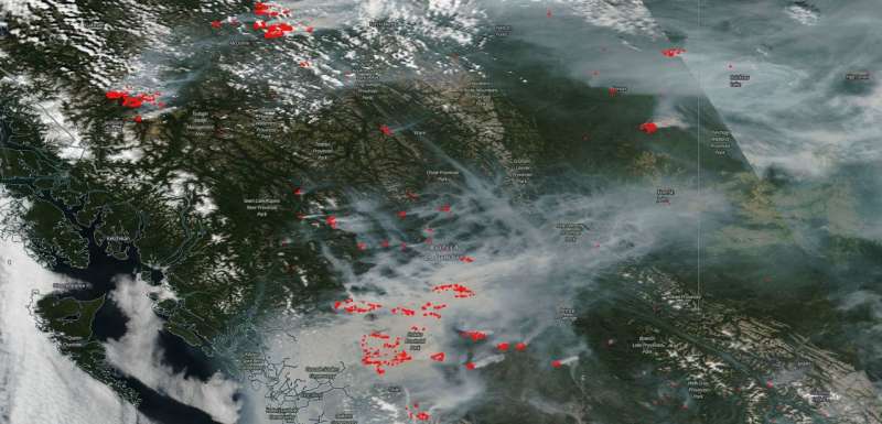 Fires overwhelming British Columbia; smoke choking the skies