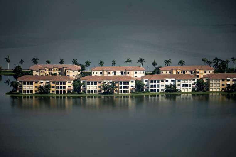 Flood damage from Hurricane Irma is seen September 14, 2017 in Naples, Florida