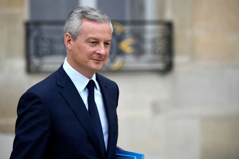 French Economy Minister Bruno Le Maire, pictured October 24, 2018, told journalists that a meeting in Berlin with his German cou