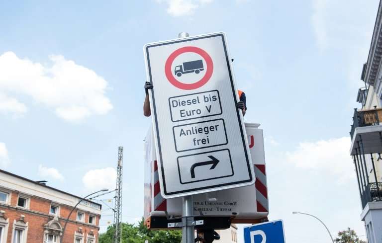 Hamburg is banning some diesel vehicles from two major arteries to improve air quality