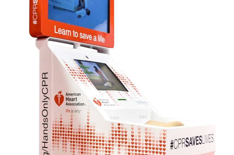 Hands-only CPR training kiosks can increase bystander intervention, improve survival