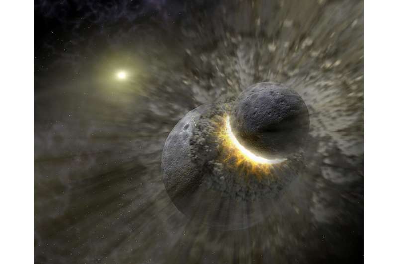 How many of earth’s moons crashed back into the planet?
