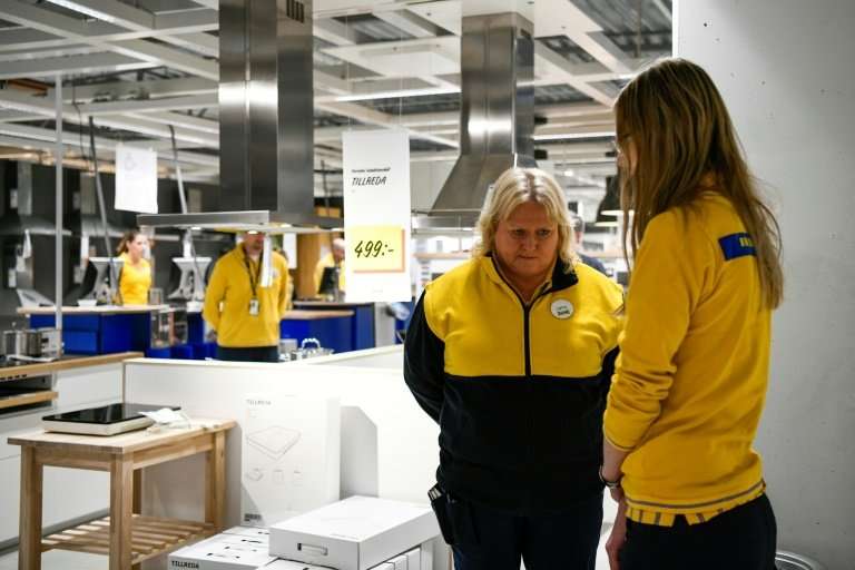 Ikea employees marked a minute of silence in honour of the company's founder, Ingvar Kamprad