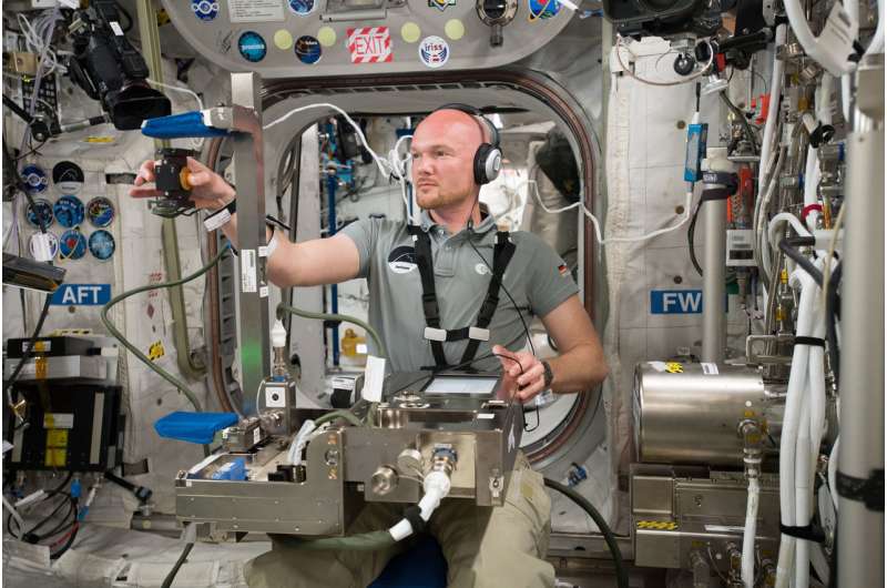 Image: A dexterous laboratory in space