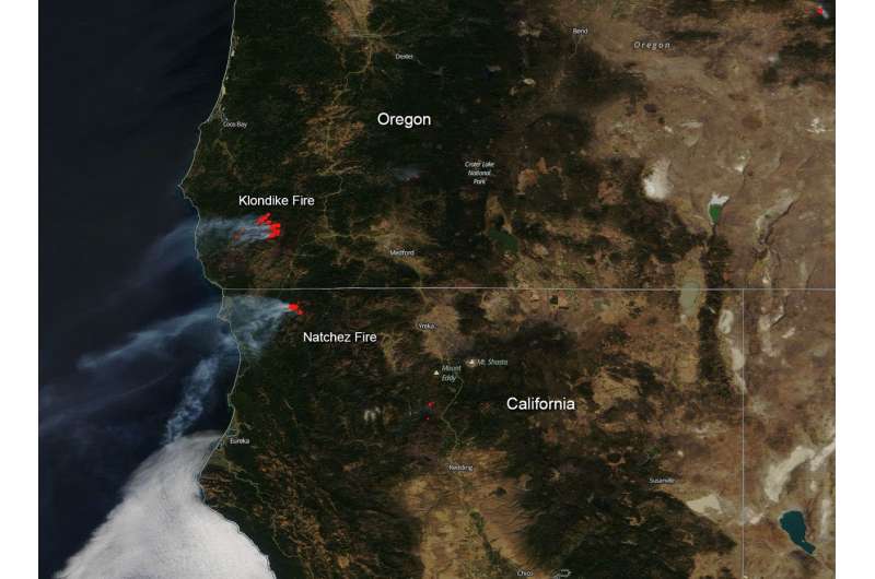 Image: California and Oregon fires still blazing