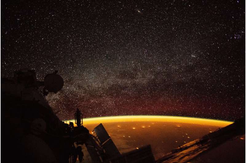 Image: Earth enveloped in airglow