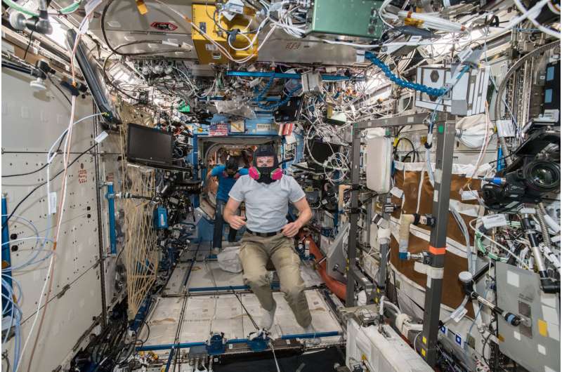 Image: Emergency training on the ISS