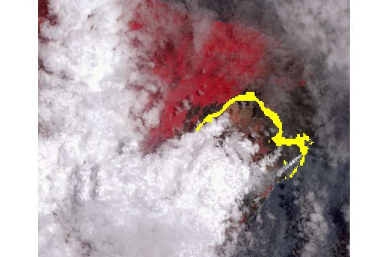 Image: NASA satellite image shows lava flow from Hawaii volcano