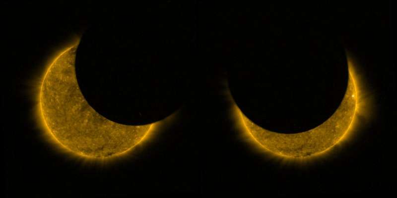 Image: Partial solar eclipse from space