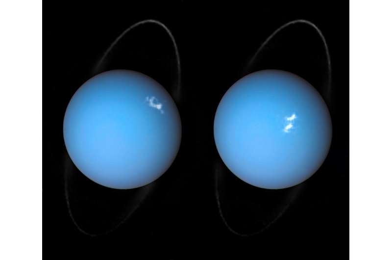 Image: Polar lights on Uranus