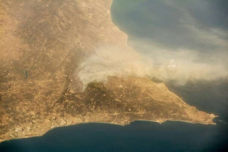 Images released by the European Space Agency appear to show that the fire—which began on Friday in the eucalyptus and pine fores