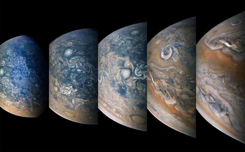 Image: Time-lapse sequence of Jupiter’s north