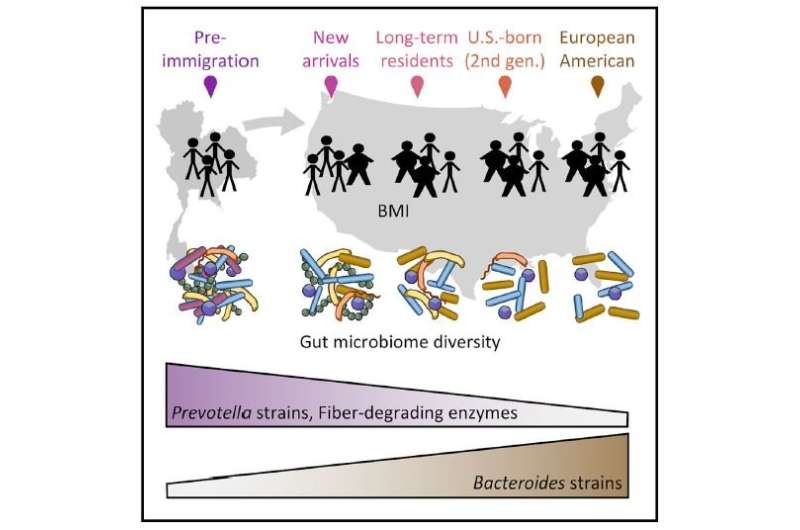 Immigration to the United States changes a person's microbiome