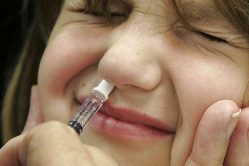 美国专家小组称，可以再次使用鼻喷雾剂流感疫苗