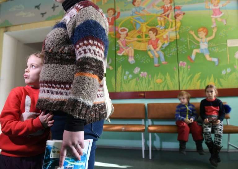 Just 42 percent of one-year-olds had been vaccinated against measles in Ukraine by the end of 2016, according to UNICEF
