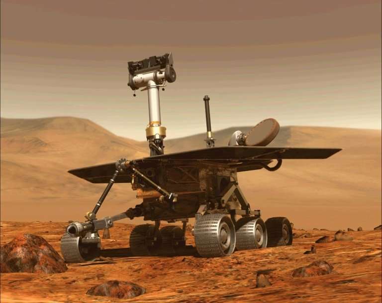 Le rover Opportunity, qui se trouve sur Mars depuis 2004