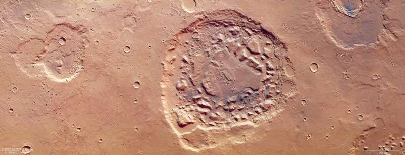 Mars impact crater or supervolcano?