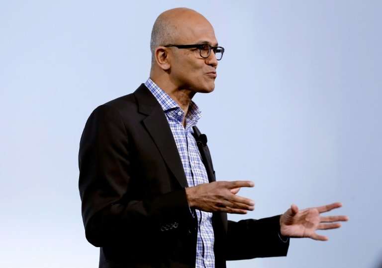 Microsoft chief executive Satya Nadella says the tech giant's investments in cloud computing and other areas have paid off in re