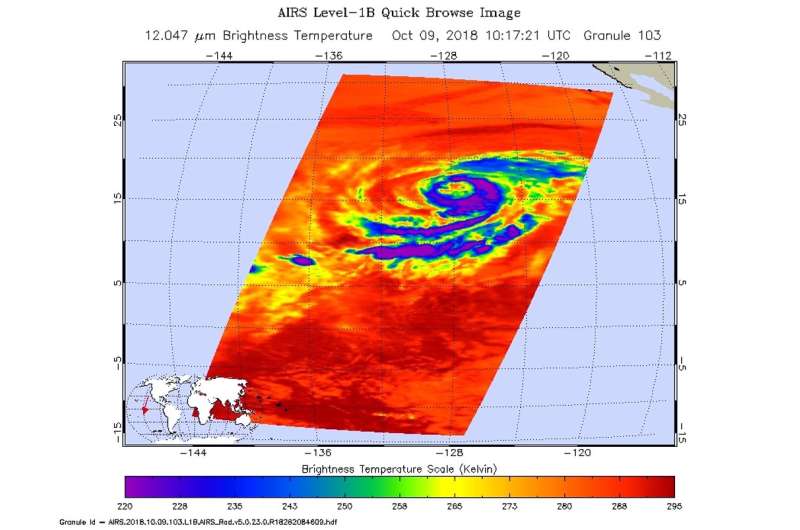 NASA checks out Hurricane Sergio's cloud temperature
