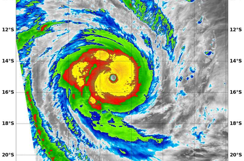 NASA finds major Tropical Cyclone Marcus getting stronger