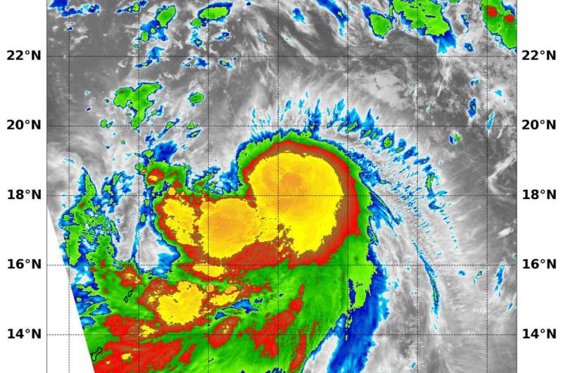 NASA finds power in Tropical Storm Shanshan's center