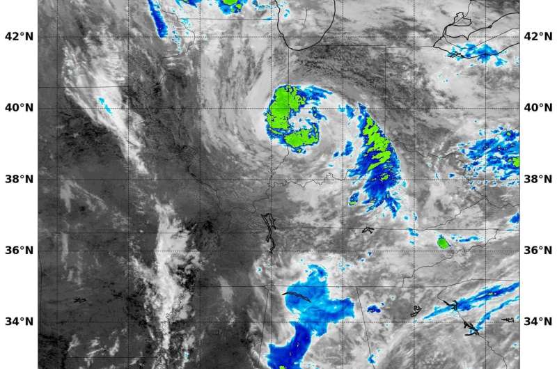 NASA finds Subtropical Depression Alberto's center over Indiana