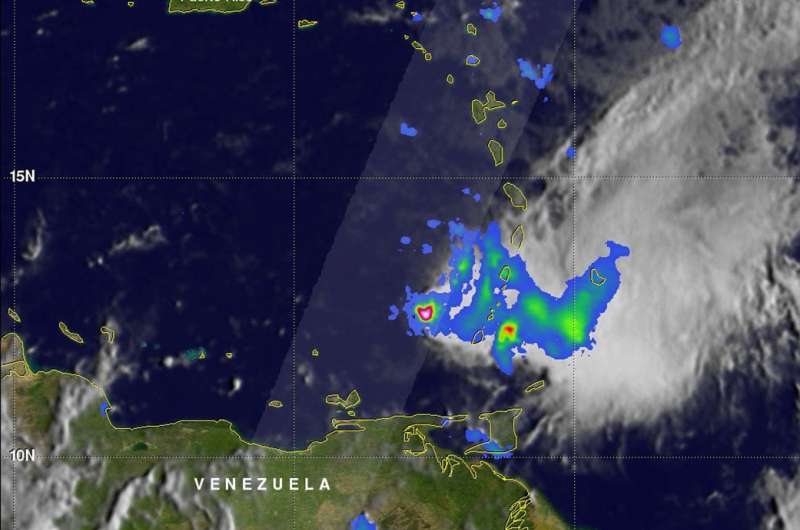 NASA looks at Tropical Storm Kirk's Caribbean rainfall