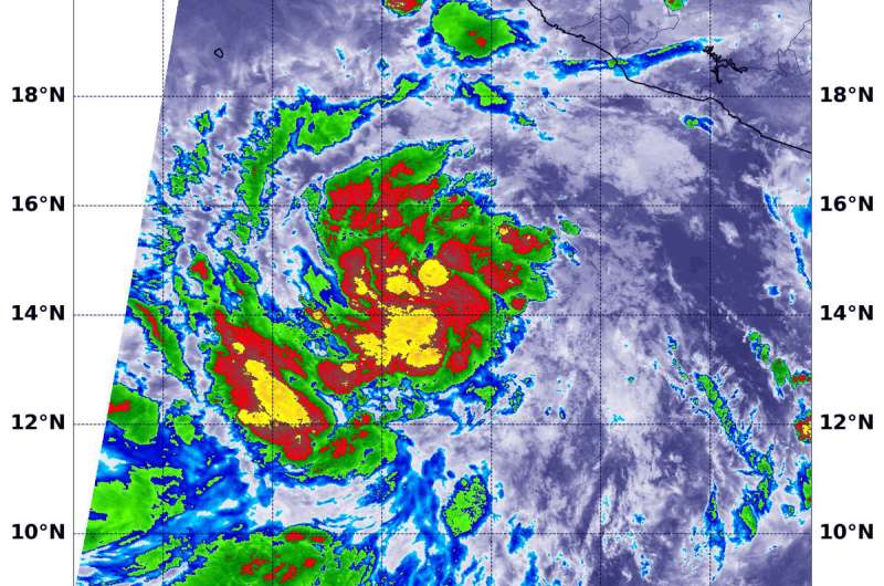 NASA sees Eastern Pacific's newest tropical storm organizing