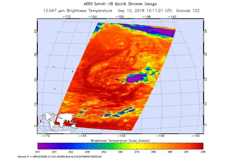NASA Sees Hawaii facing Tropical Storm Olivia